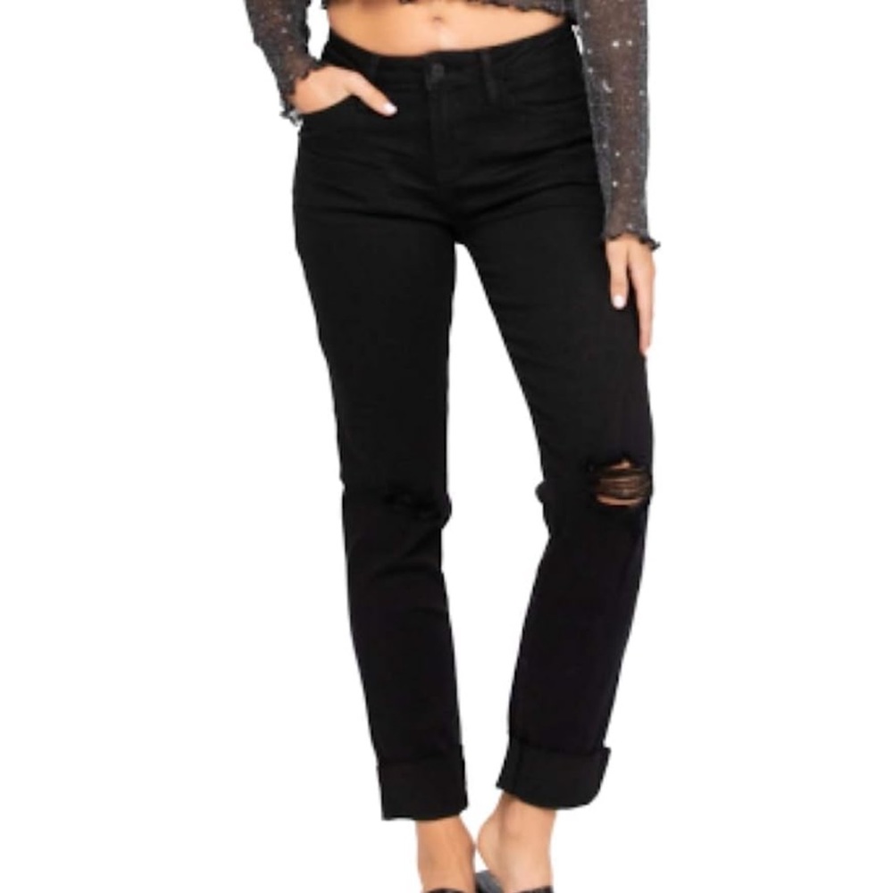 Judy Blue Black denim jeans. Mid rise size 18 W..